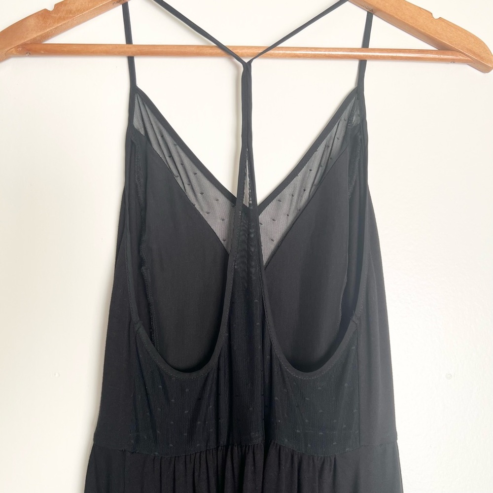 Plunging V-Neck Mesh Panel Mini Dress in Black by Cope UO - Size XS - Picture 10 of 11